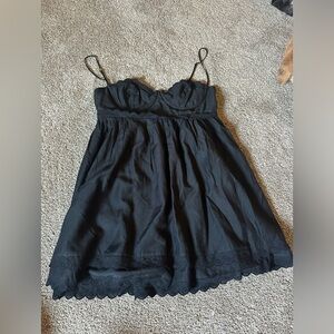Black scalloped boutique dress